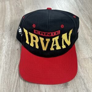 Vintage Ernie Irvan NASCAR Hat Snapback Black Red Racing‎ KC Cap